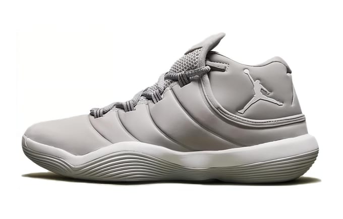 Air Jordan Super.Fly 2017 BG Wolf Grey Kindersneakers Wit Pure-Platinum 921208-003 35.5 gray