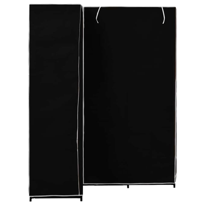 vidaXL - Hoekkledingkast - 130x87x169 - cm - zwart