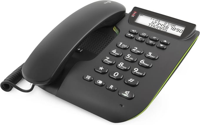 DORO 3000 analoge telefoon - Headset-aansluiting - 30 dB versterking - met lichtnet-adapter