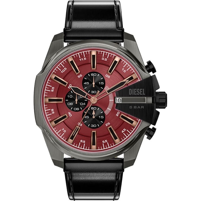 Diesel Mega Chief Slim Mannen Horloge 48 mm - Grijs