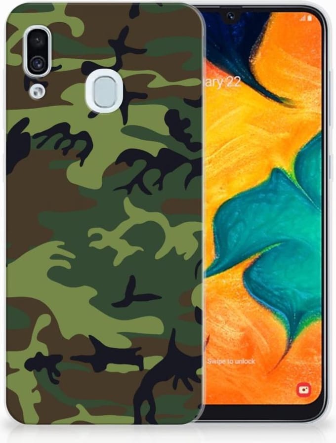 Samsung Galaxy A30 TPU bumper Army Dark