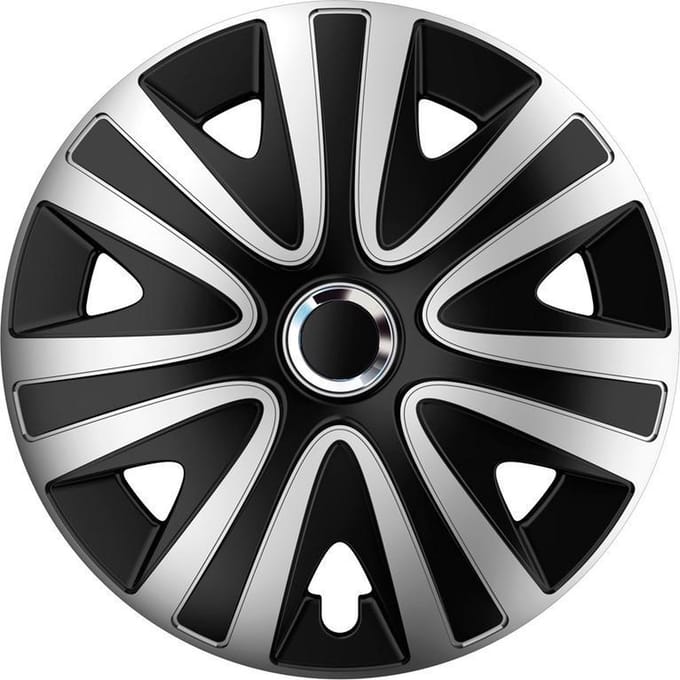 Autostyle Wieldoppen Rialto Pro 16 Inch Abs Zilver/zwart Set Van 4