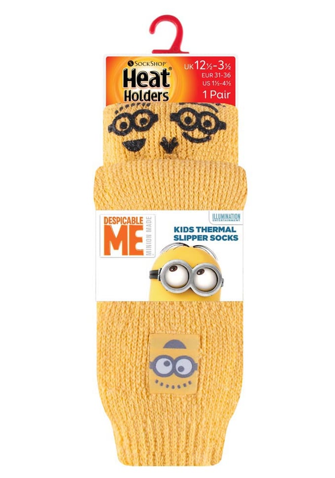 Heat Holders Karakter thermo pantoffelsokken voor kinderen - Minions