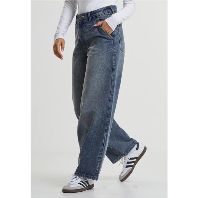 Urban Classics Dames Tapered Baggy Jeans TB7099