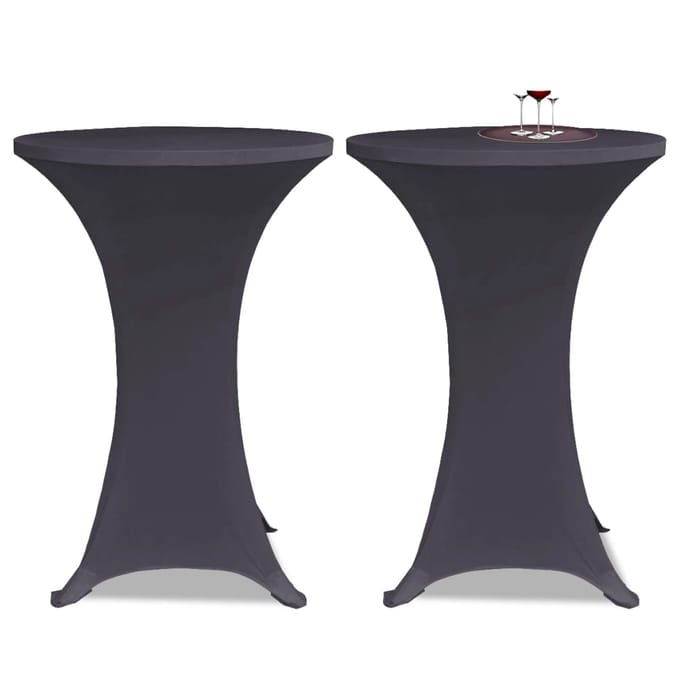 vidaXL - Tafelhoes - stretch - 2 - stuks - 70 - cm - antraciet
