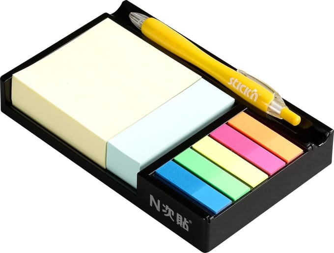 Stick'n Bureauhouder Memoblok - 76x76mm & 76x25mm - Film Index 45x12mm