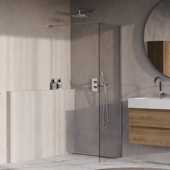 Brauer Oblivion inloopdouche helder glas 50x200 incl. glascoating chroom