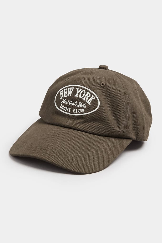 Yours Bruine Baseballpet Met ‘New York’Slogansize One Size