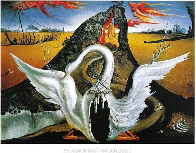Kunstdruk Salvador Dali - Bacchanale 80x60cm