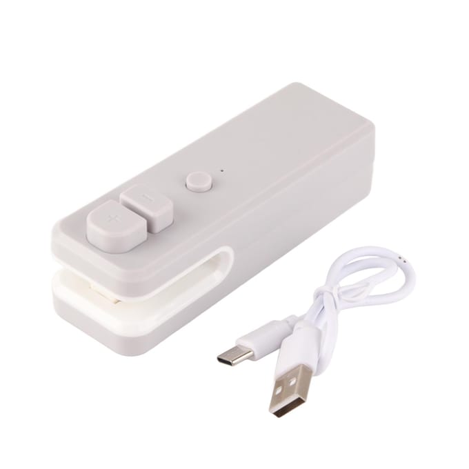 Machine de thermoscellage rechargeable pour snacks, sacs en plastique, mini machine de thermoscellage portable pour la maison white