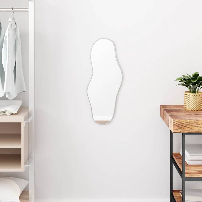 vidaXL - Wandspiegel - 60x25 - cm - zilverkleurig