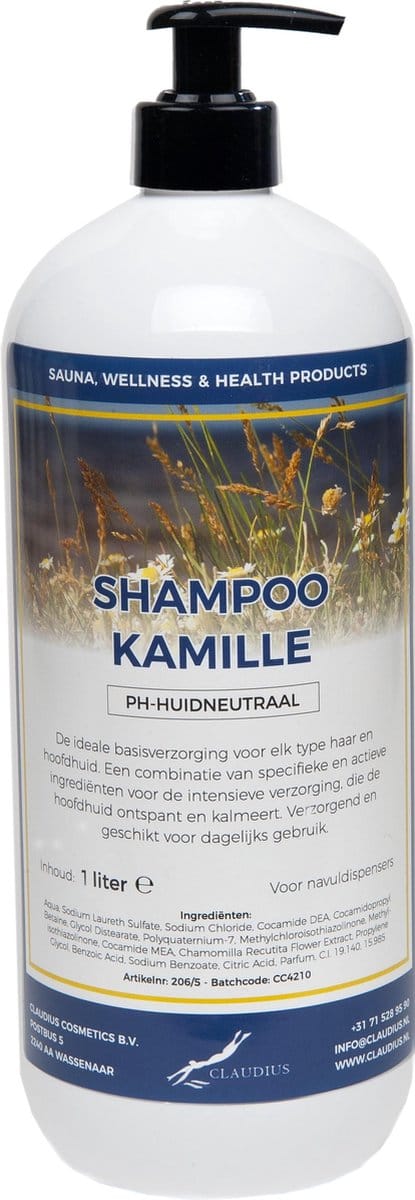 Shampoo Kamille - 1 Liter - met gratis pomp - Haarverzorging