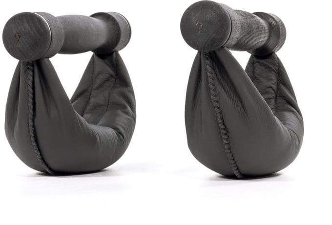 NOHRD Swing Dumbbells Shadow 8kg Echt leer zwart