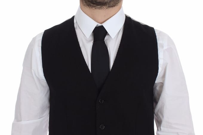 Zwart Gebreid Vest
