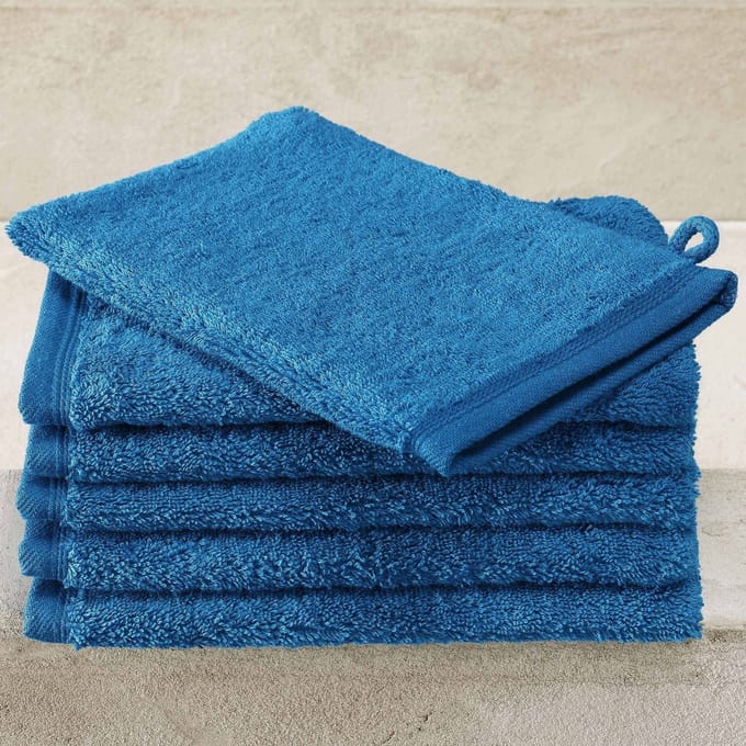 De Witte Lietaer Washandjes Contessa, Pacific - 16 x 21 cm - 6 stuks - Katoen