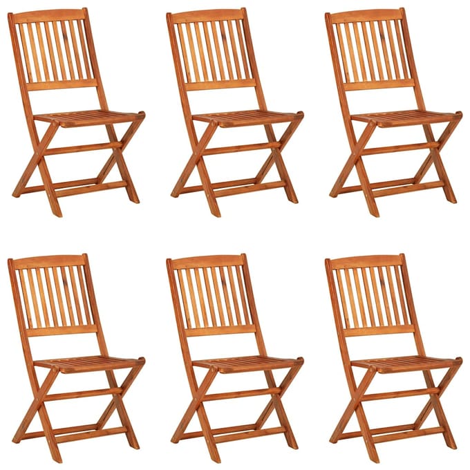 vidaXL - 7-delige - Tuinset - 180x90x75 - cm - massief - acaciahout