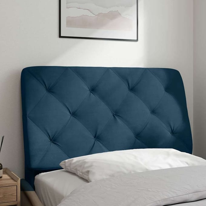 vidaXL - Hoofdbordkussen - 80 - cm - fluweel - blauw