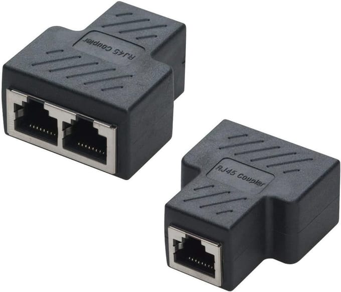 RJ45 Splitter Adapter - 1 naar 2 Dual Female Poorten voor LAN Netwerk