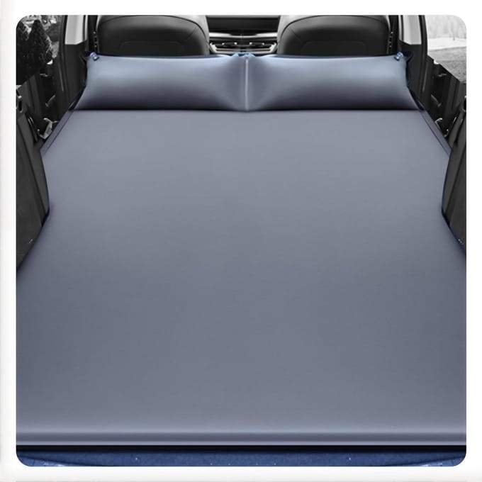Auto Matras - Luchtbed Auto - Comfortabel Reizen - Zelfopblaasbaar - 15 cm dik - Grijs