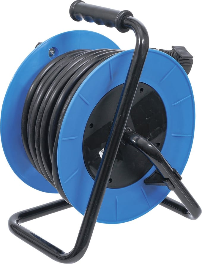 BGS Kabelhaspel - 15 m - 4 stopcontacten - Met afsluitkap
