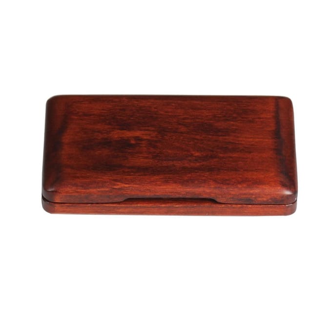 Rietenkoffer van massief hout, houten houder, doos voor tenor-/alt-/sopraansaxofoon, klarinetrieten, 2 stuks Mahogany black