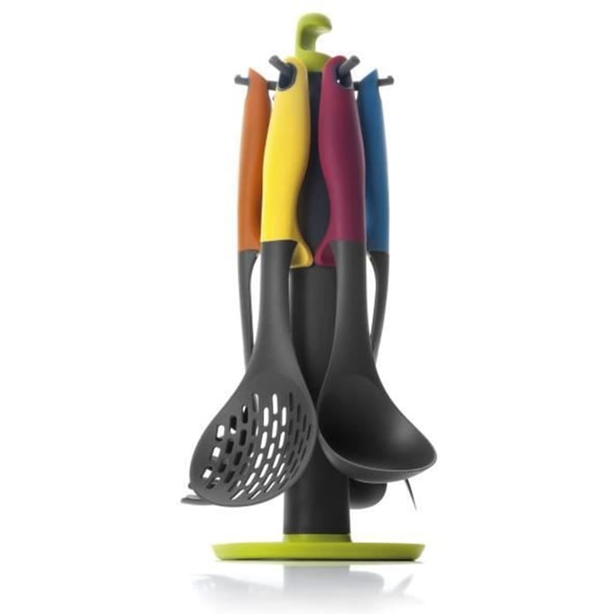 Set d'ustensiles - IBILI - 740500 - 6 pièces - Support plastique - Multicolore