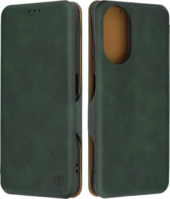Hoesje geschikt voor Realme C67 4G - Techsuit Safe+ Book Wallet Case - Donkergroen
