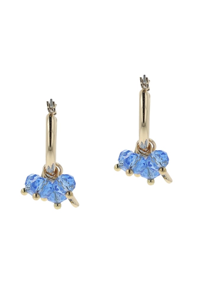 OTAZU Light Sapphire Crystal Hoops Blue Talla: OS | Pendientes Outlet | Mujer | Azul