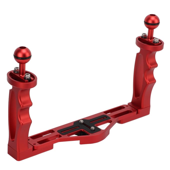 Dubbele Handheld Tray Stabilisator Rig Duiken Onderwater DSLR Camera Behuizingen Tray voor Sony brown