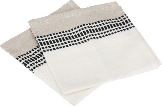 Atmosphera Servetten Dolly 40x40cm - Set van 2 stuks - Katoen - Beige