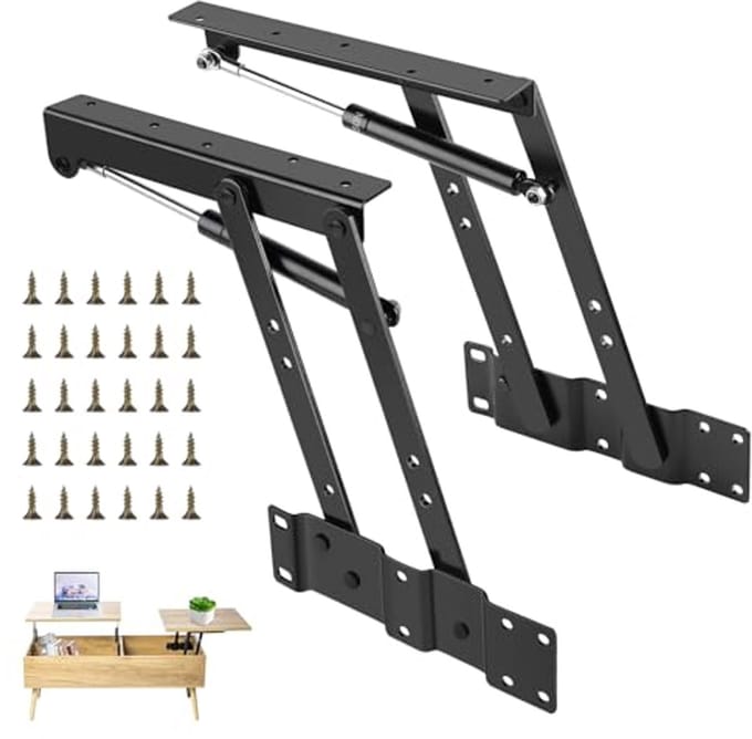 Hydraulisch Bed Lift Up Scharnier met Schroeven voor Salontafel en Bureau - 2 Stuks