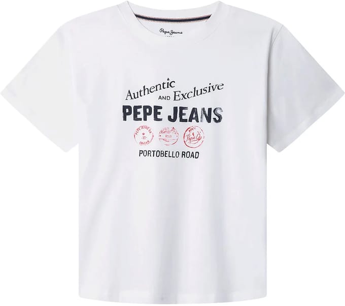 Pepe Jeans Carter T-shirt Met Korte Mouwen Wit 8 Years Jongen
