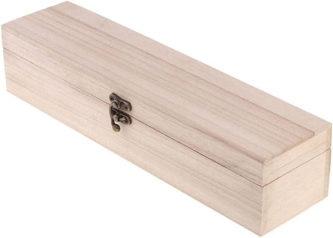 Houten Onbewerkte Doos voor DIY Projecten, Sieradenopslag en Creatieve Ambachten