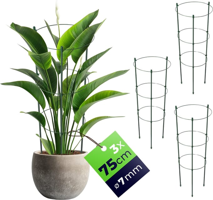 KADAX metalen plantensteun, 75 cm, 3 stuks