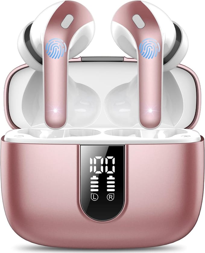 Draadloze Bluetooth Oordopjes met 50 Uur Speeltijd en Noise Cancelling