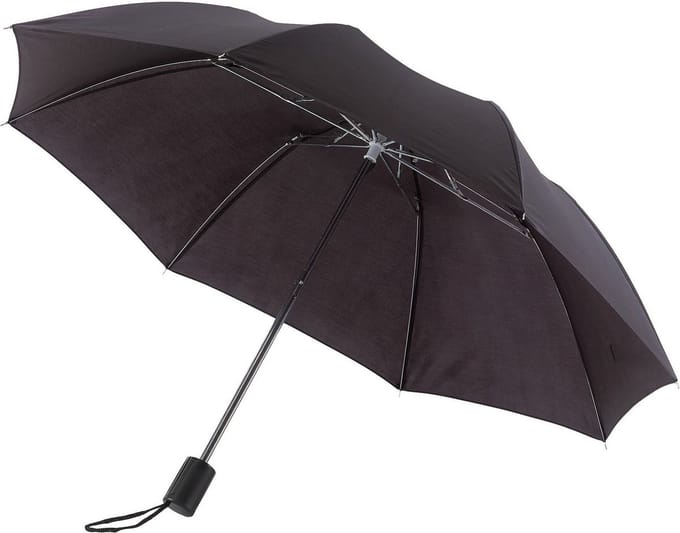 Opvouwbare paraplu - klein en compact - D85 cm - Zwart - Nylon
