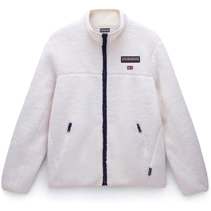 Tynik Sherpa Volledige Rits Fleece Witte Reiger