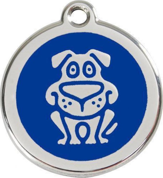 Red Dingo Hondenpenning 20 mm hond blauw
