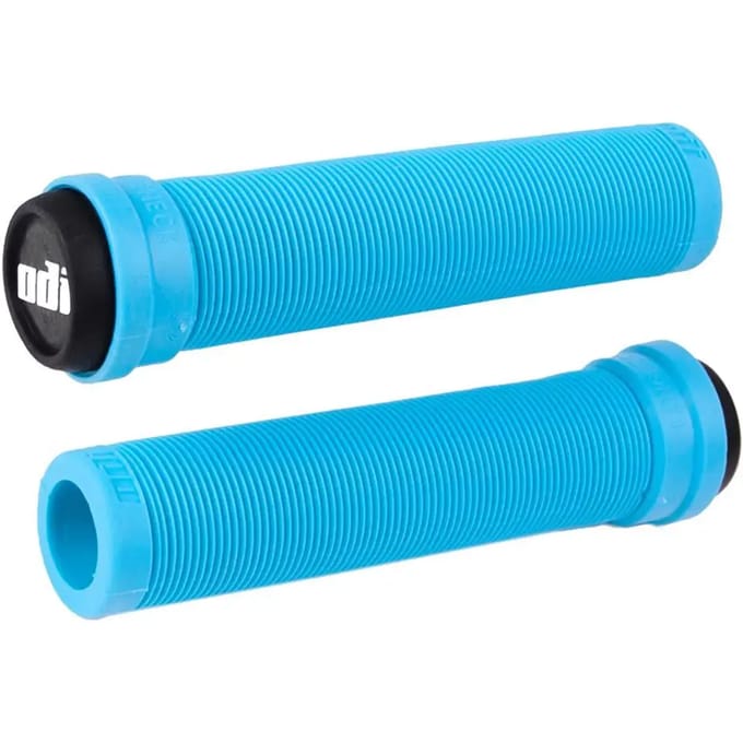 Merkloze Fiets Handvatten 135mm Aqua Blauw met Dopjes