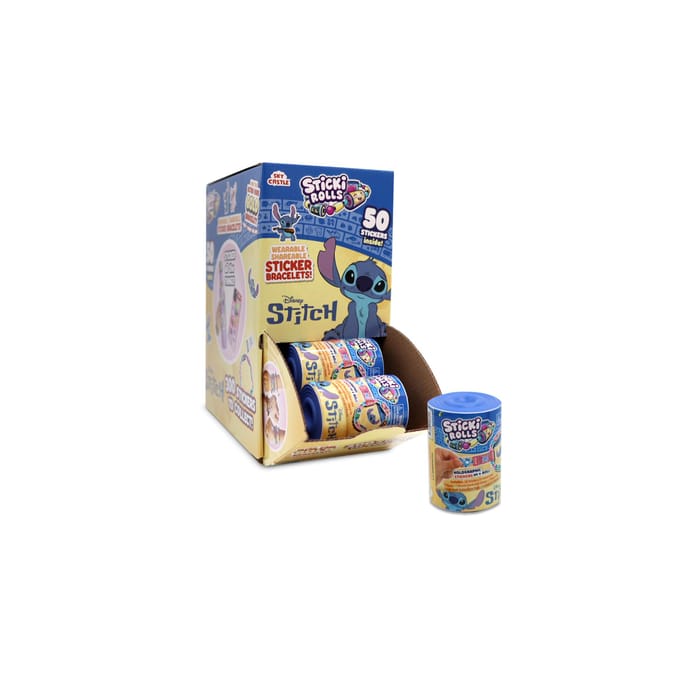 Disney Stitch verf set met 6 potjes verf - 1 penseel - 30 x 20 cm groot