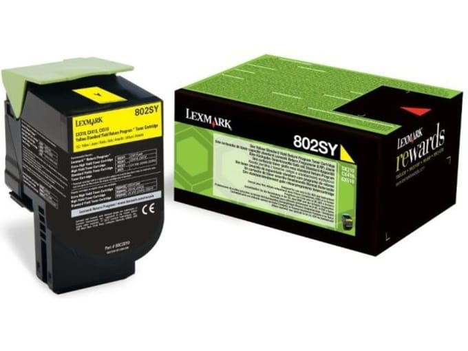 Tonercartridge lexmark 80c2sy0 prebate geel