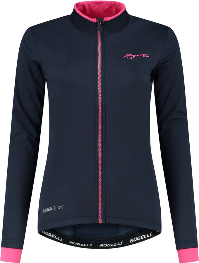 Rogelli Essential Fietsjack Winter - Dames - Blauw, Roze - Maat M