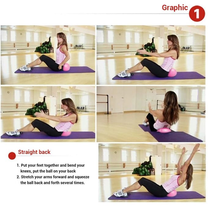 25cm PVC Yogabal Mini Fitnessbal Explosiebestendig Balans Yogabal grijs