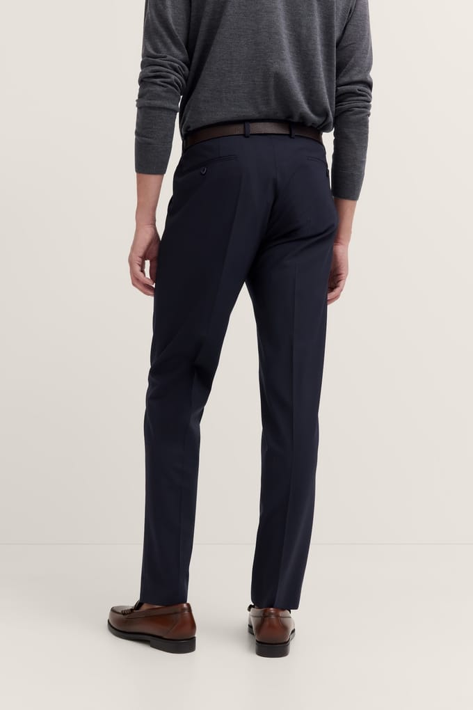 Bugatti Herren Pantalon met vouw en fijne structuur