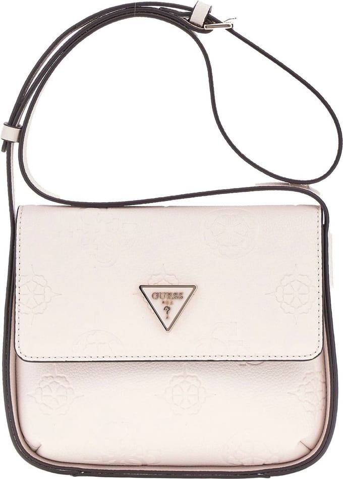 GUESS Schoudertas Keandra Crossbody Flap Stone Logo Crème