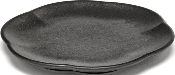 Serax X Sergio Herman Plate m Inku Black Ribbed - 13,9cm - 4 stuks