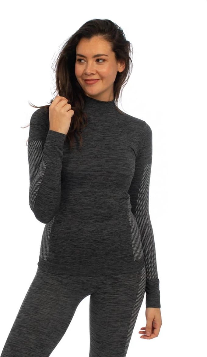 Heatkeeper thermo  dames premium broek/shirt set - Zwart - M