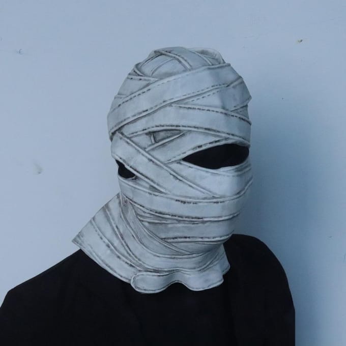 Angstaanjagend Mummie Masker One size fits all adults wit