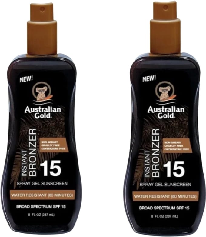 Australian Gold SPF 15 Spraygel met Bronzer - 2 x 237 ml - voordeelverpakking- multipack