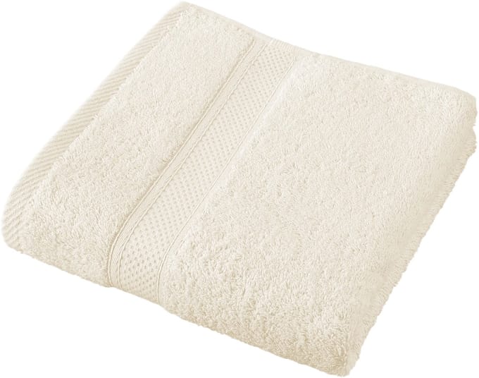 De Witte Lietaer Handdoek Stephanie Cream - Set 2 stuks - 50 x 100 cm - Creme - Katoen